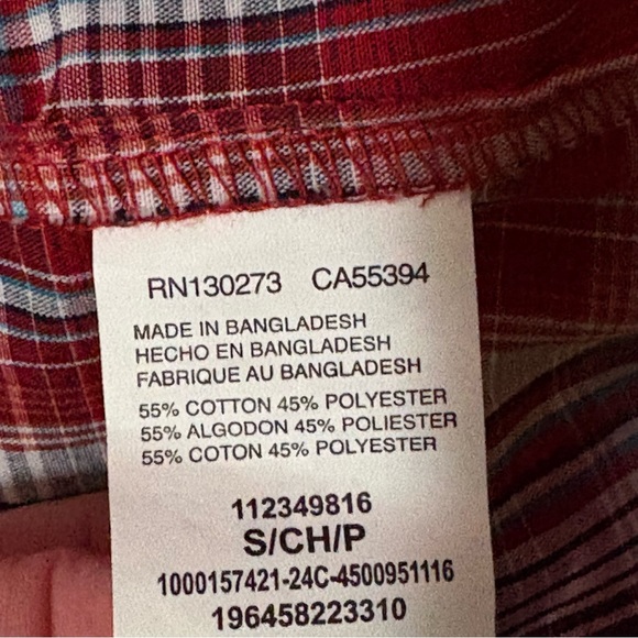 Wrangler Red Plaid Men's Shirt Small - Picture 6 of 7